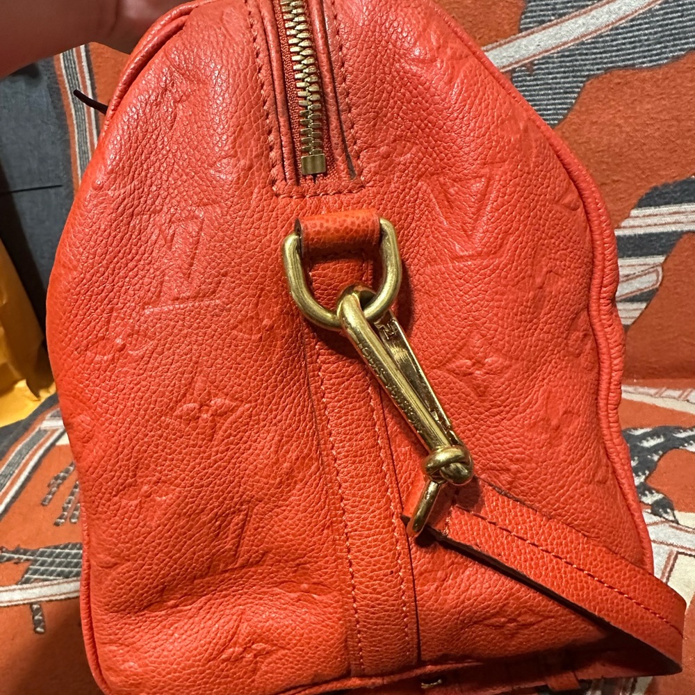 LOUIS VUITTON❤️🌟AH2163 EMPREINTE ORANGE SPEEDY BANDOULIERE 30 ⭐️ - Picture 5 of 15